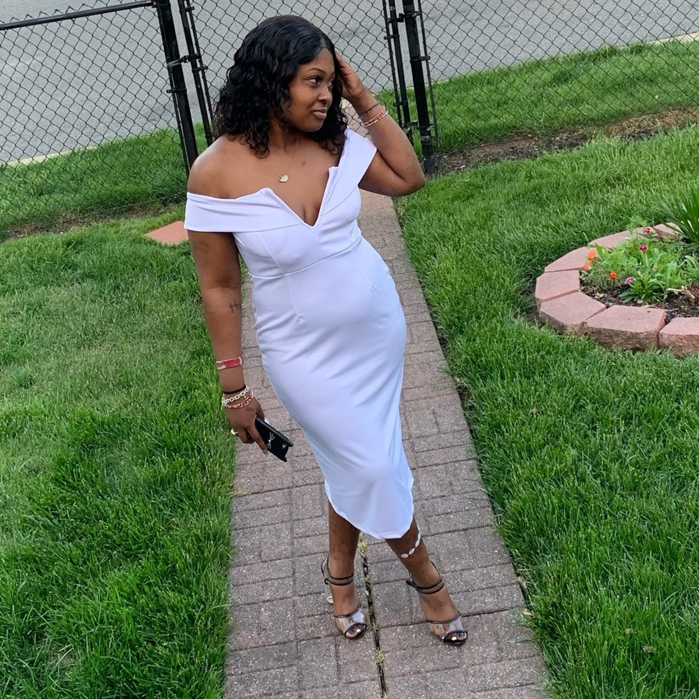 White Off Shoulder Dress